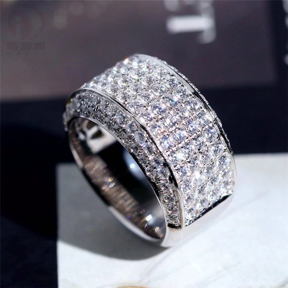 💛 925 Silver Plated Beautiful CZ Luxury Ring for Women Men, MLNN1176 - Picture 7 of 7